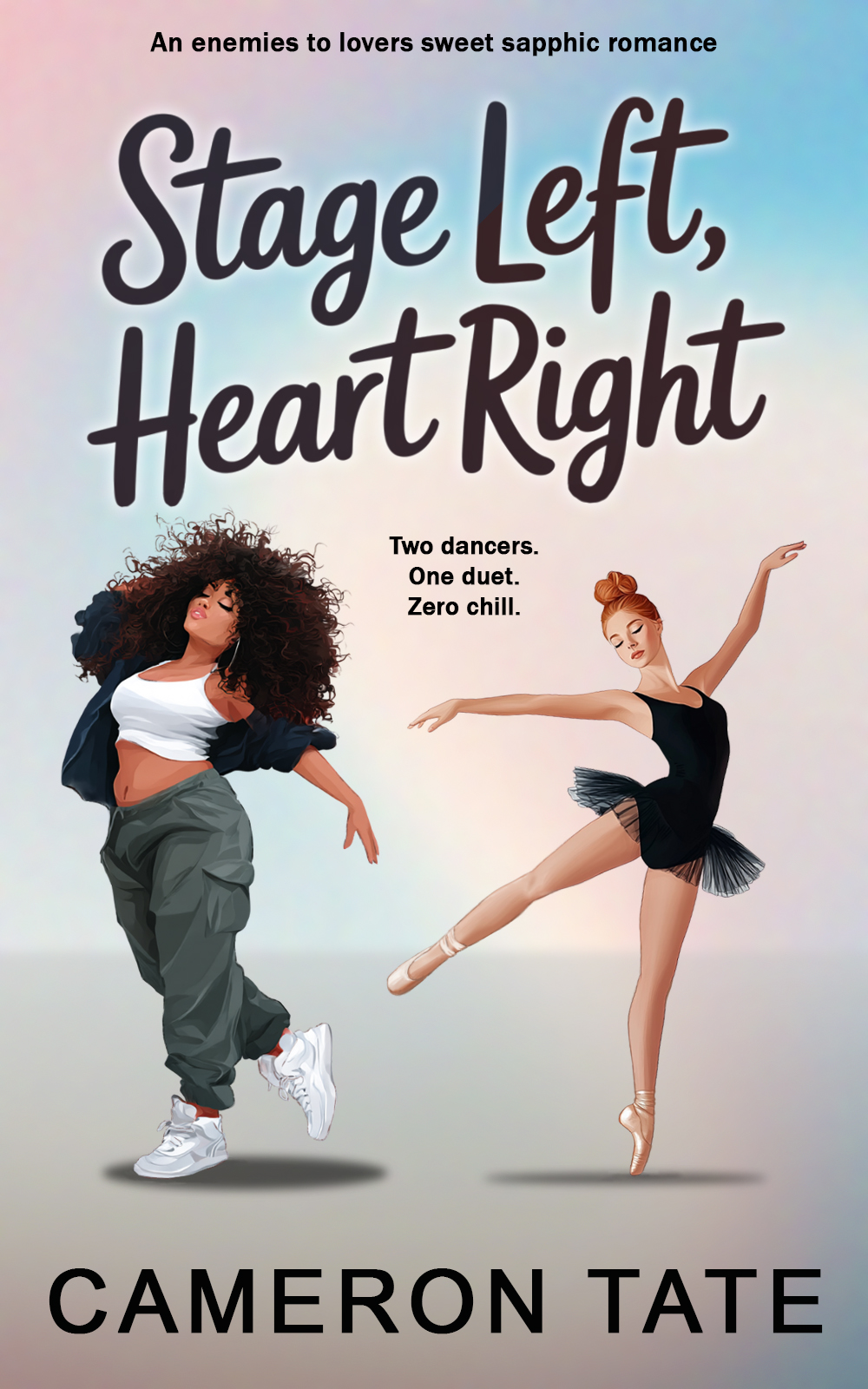 Stage Left, Heart Right by Cameron Tate, with two dancers on the cover.