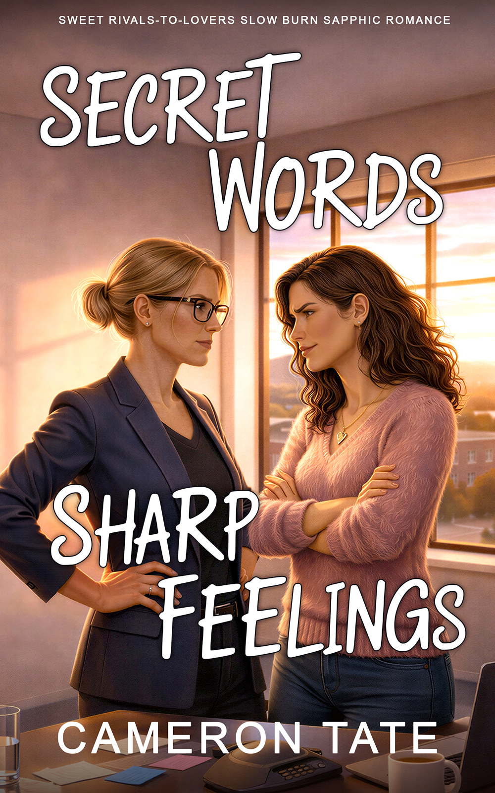 Secret Words, Sharp Feelings by Cameron Tate - cover for the book and ebook
